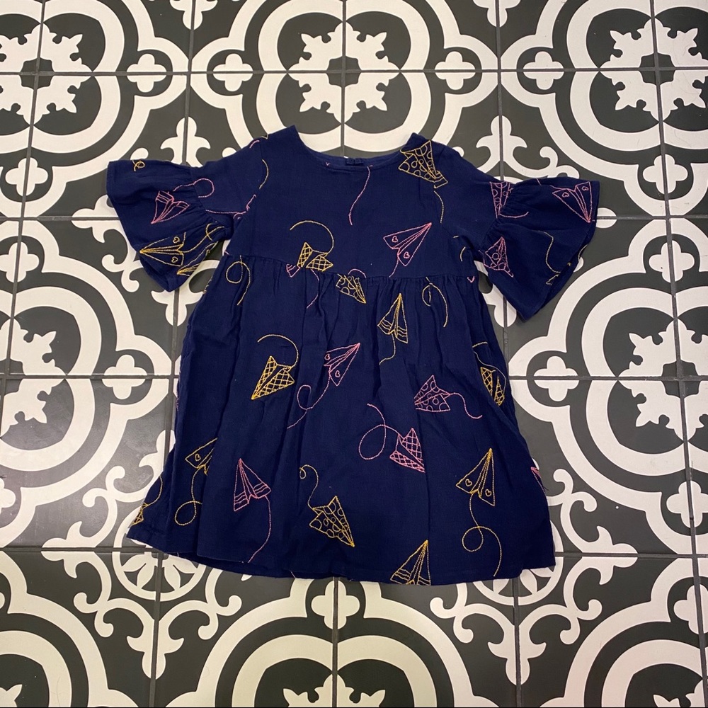 Cat & Jack Embroidered Paper Plane Dress